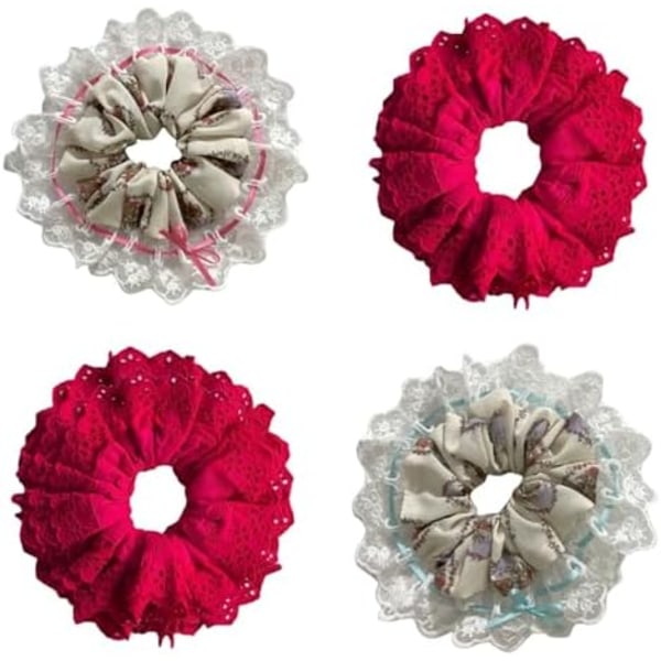 Store Scrunchie i Blonder - Oversize Tyk Elastisk Hårbånd til Kvinder