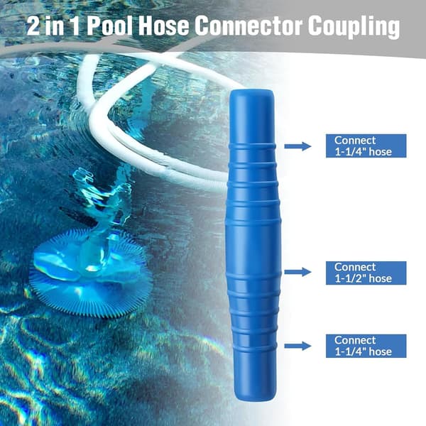 Praktisk poolslangeadapterkit, nem installation, tilpasningskonvertering til swimmingpools