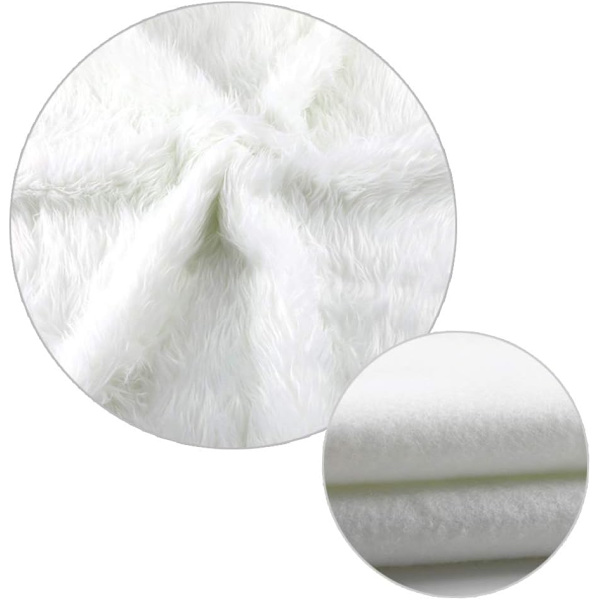 Vit Julgransskjort Plush Snö Julgran Dekorationer Matta Julgran Topp Noel Julgransskjort, 122cm