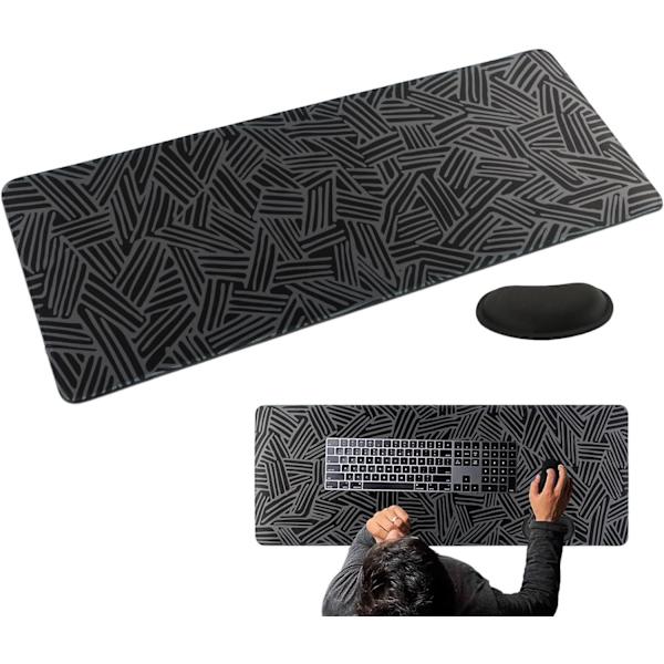 Musmatta (800 * 300 * 3 MM) Utökad Stor Musmatta Skrivbordsunderlägg, Sydda Kanter Pattern 8