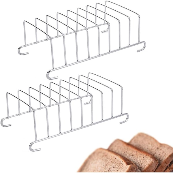 Stykker Rustfritt Stål Toaststativ Toast Holdere Toaststativ Toast Holder Skiver Brød Holder Sølv Tilbehør Avkjøling