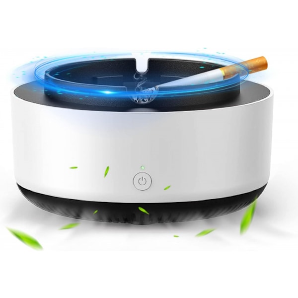 Multifunktionel indendørs askebæger uden røg, 360° Surround Suction Intelligent Air Purifier White