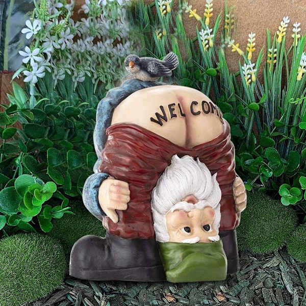 Utendørs hagepynt, hage GNOME-statue, morsom nisse