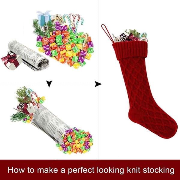 2 stk. Jule Strømper Store Jule Strikkede Strømper Xmas R