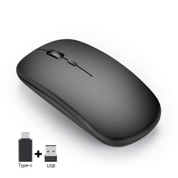 2,4G uppladdningsbar trådlös mus (svart)
