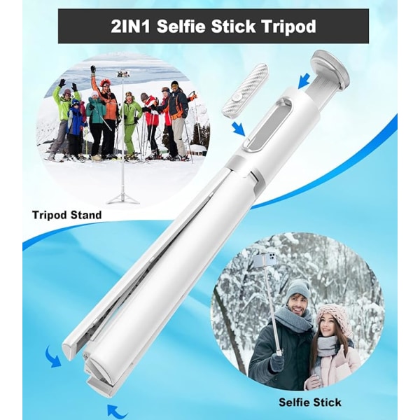 152cm Mobiltelefon Selfie Stick, utdragbart stativ, vridbart, Fl