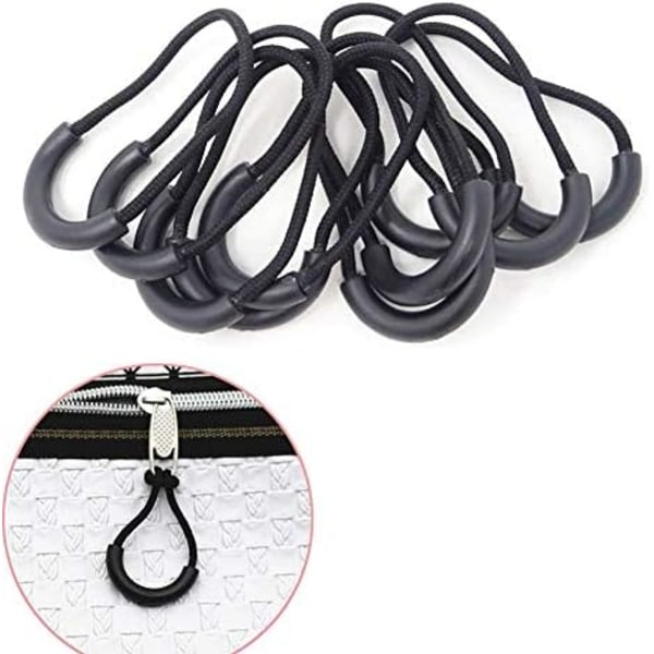 60 st U-formade Nylon Dragkedjor, Tunga Dragkedjor, Dragkedjeutdragare, Ersättning för Snöre, Ryggsäckar, Jackor, Resväskor