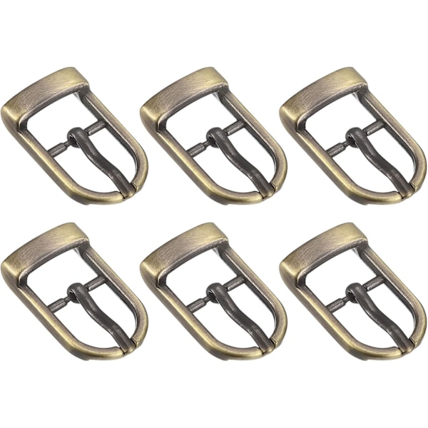 1.35×1.35×0.3cm Metal Roller Buckle, 6Pcs Single Prong Belt Buckle Oval Center Bar Buckles for DIY