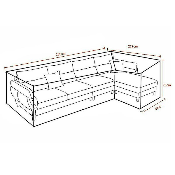 L-formet vandtæt sofa møbelbetræk hjørne Ou