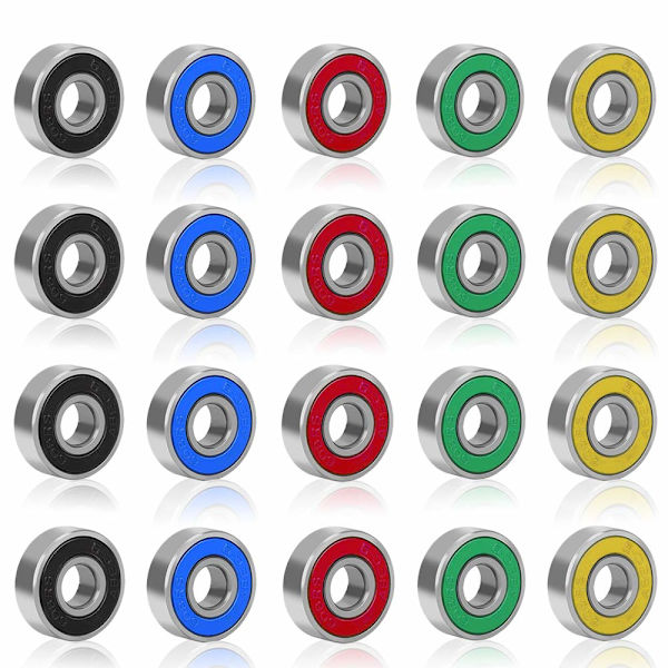 ABEC 9 rullalaudan laakerit, 20 kpl kaksoissuojatut metallikuulalaakerit 8mm x 22mm x 7mm Min