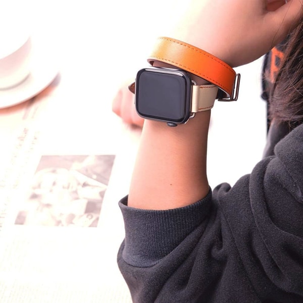 Bleu Armband Kompatibel för Apple Watch 38mm 40mm 41mm, Cuir