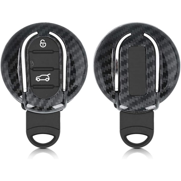 Bilnøkkeltilbehør Kompatibelt med Mini Smart Key 3-knappers - Svart
