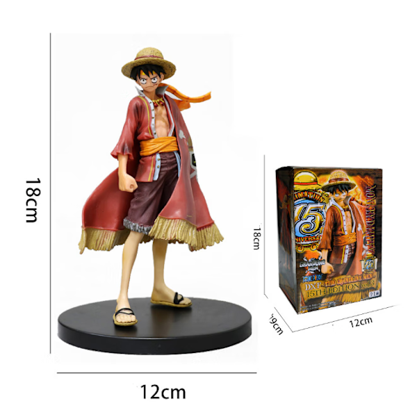 Anime Monkey D. Luffy Actionfigur Anime Monkey D. Luffy PVC Actionfigur 17cm Skrivebordsleke Samleobjekt