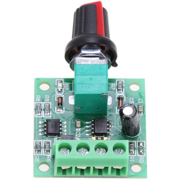 2 stk. 1,8v 3v 5v 6v 7,2v 12v 2A 30W Lavspændings DC-motorhastighedsregulator PWM 1803BK 1803B Justerbar kontrolkontakt
