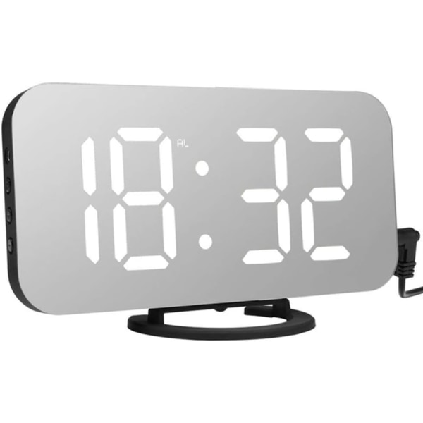 Digital väckarklocka, LED-spegelväckare Digital klocka vid sängen