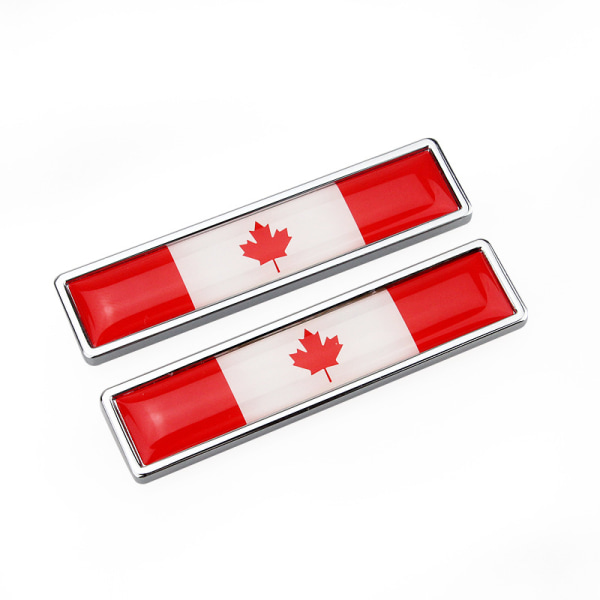 1 par bilklistermærke 3D-emblem Flagmærke 58mmx14mm grafiske mærkater til Racing C Canada