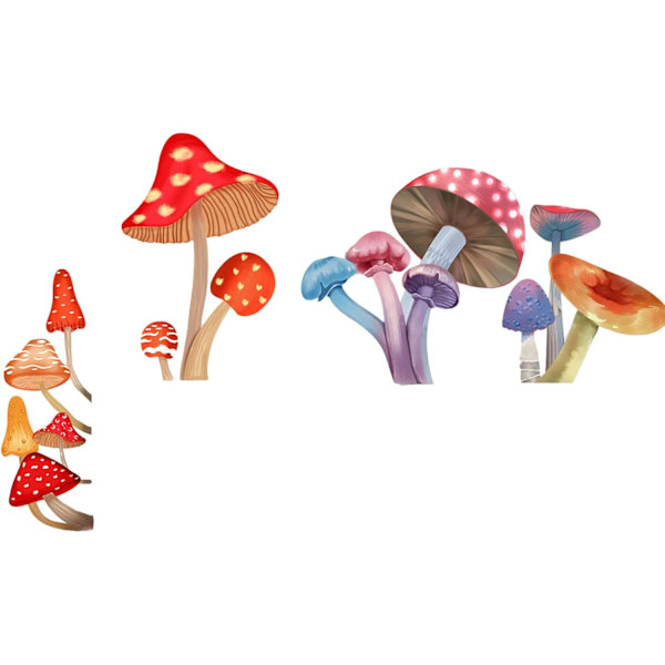 1 st Mushroom Väggdekaler, Ljusströmbrytare Dekoration Dekaler, Strömbrytare Dekaler, Mushroom Lysande Väggdekaler, Lysande Väggdekal
