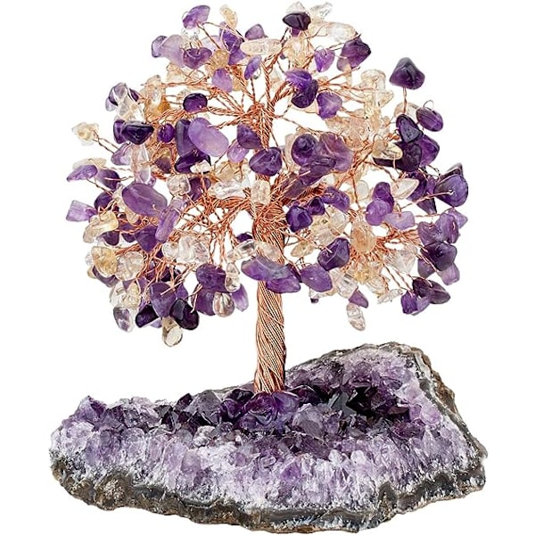 Amethyst N raakakappaleen pohjalla oleva Reiki-kristallipuu