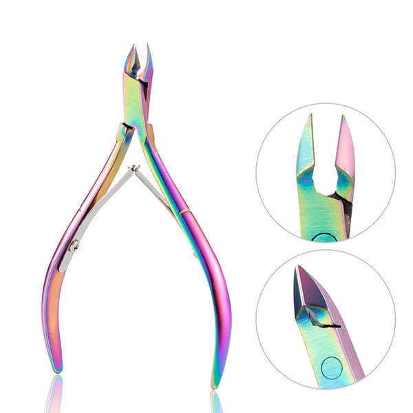 7 stk. Manicure-sæt, farve titanium døde hud saks, negle