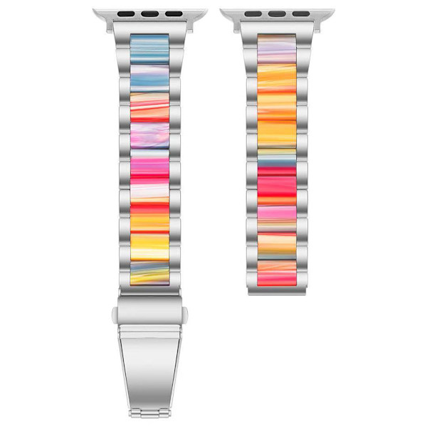 Argent Bracelet en résine compatible avec les bracelets Apple W