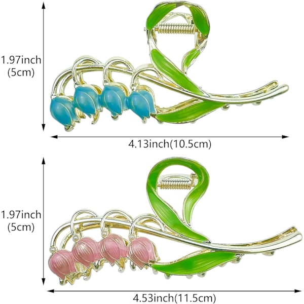 2 kappaletta metallikukka hiuspidikettä, suuri haipihka, hiuspidikkeet, vahva pito hiuspidikkeet, muoti H