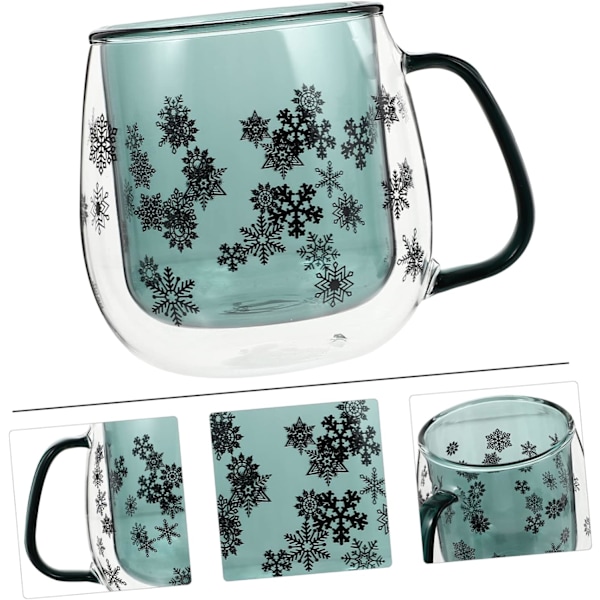 Siamesisk glaskaffekopp, espressokopp, transparent kaffekopp, w