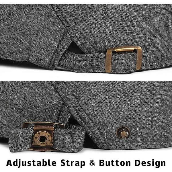 Peaked Cap Herr Flat Cap Svart Körning Cabbie Jakt Flat Cap N
