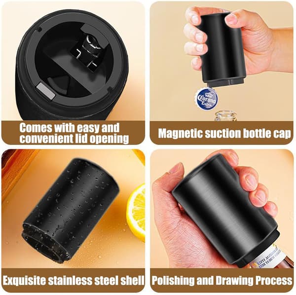 2 KPL Premium-pullonavaaja Destapadores de Cerveza Automaattinen pullonavaaja Pullonkorkin avaaja, Down-Pop Off -olutpullo O