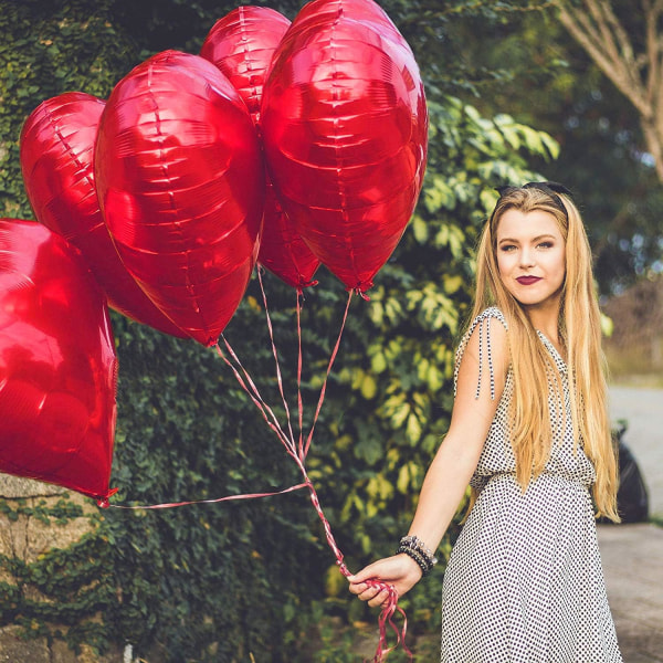 25 Røde Helium Hjerteballoner Romantisk Dekoration til Valentin