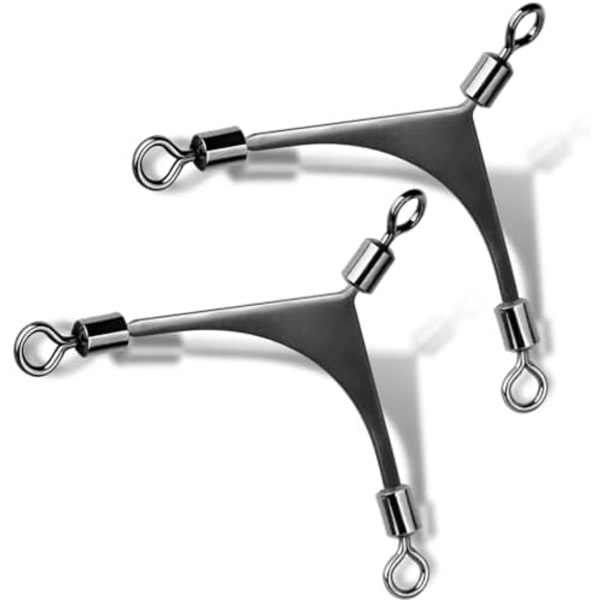 34x19mm 3-veis Svirvel Fiske - 15 stk 3-veis Rullende Svirvler Fiskeutstyr Rustfritt Stål for Fiske Rigger Saltvann