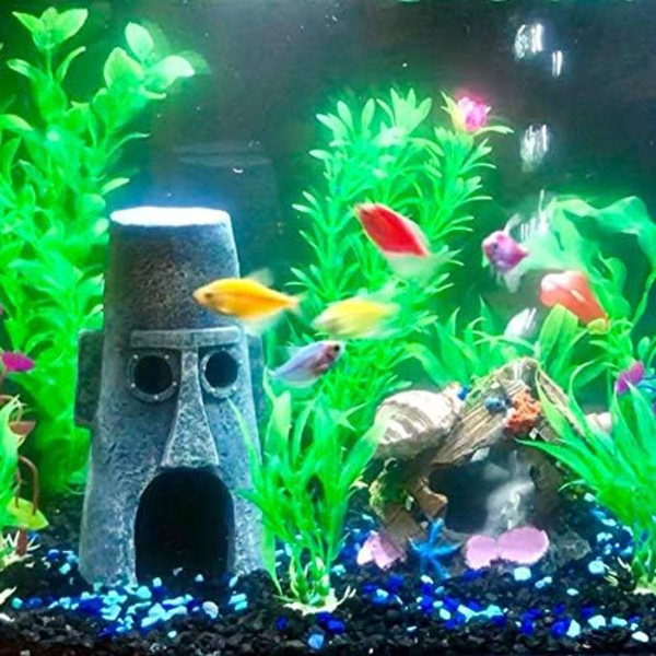 10,5x6,7x8,3cm Akvarium Brutt Fat med Skjelldekorasjoner - Betta Hule Skjulested Fiskekum Ornament