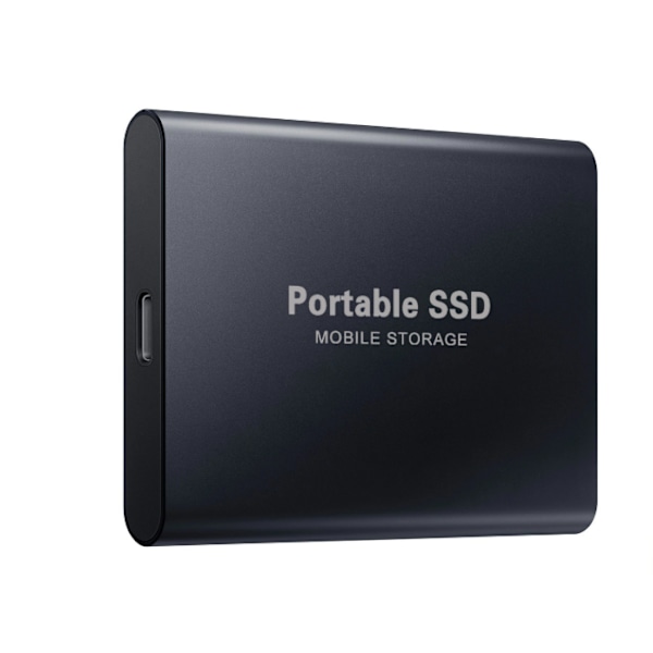 2TB USB/Type-C Gränssnitt Högkapacitets Mobil Mini Hårddisk Extern Hårddisk för Datorer/Smartphones - Svart Black
