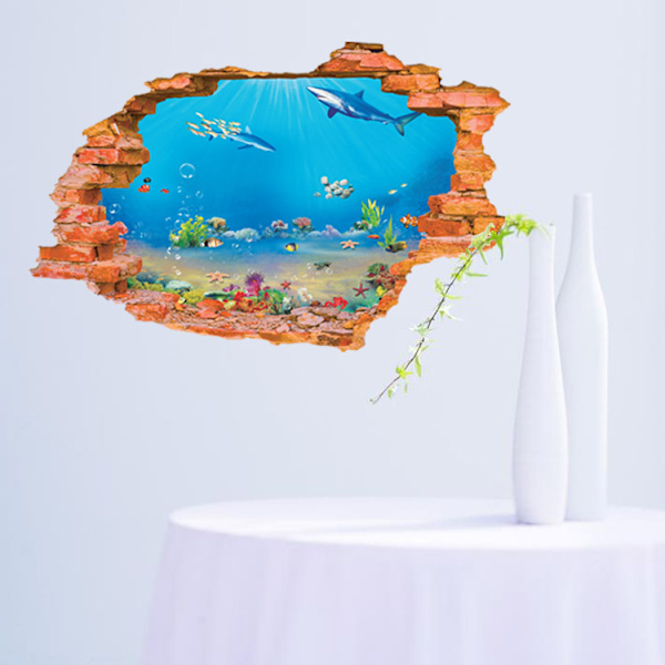 3D Självhäftande Avtagbar (8001I Akvarium(23.6\" X 35.4\")) B