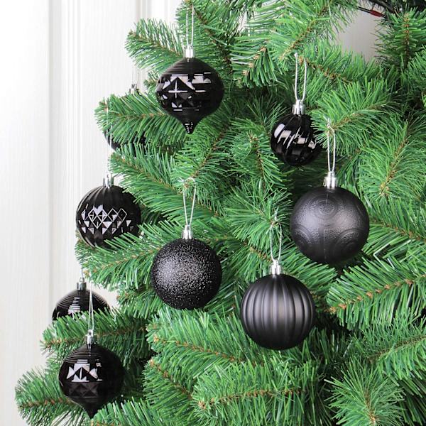 36 st julgranskulor julgransprydnader krossäkra julgranshängande bollar dekoration fo