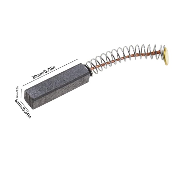 2 par karbonbørster 20x6x5mm for sirkelsag roterende bor