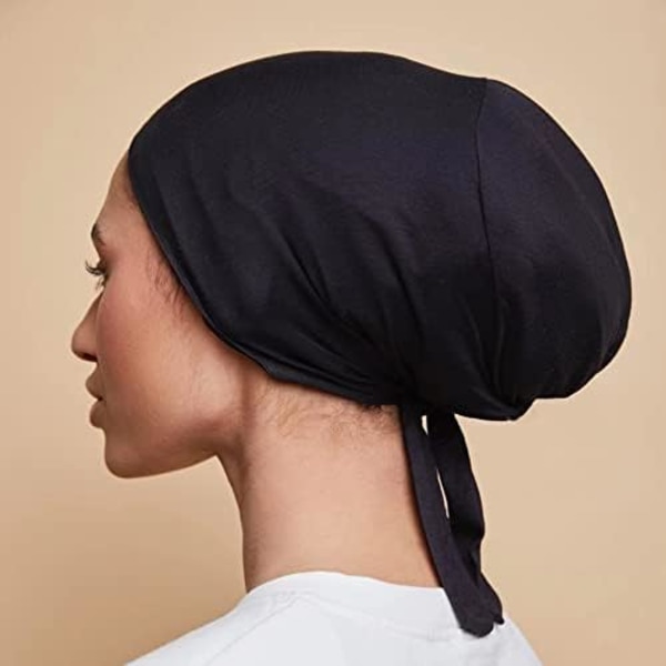 Myk bomulls ytterlag, hudvennlig glatt satengfôr, Satin Bonnet Silke Bonnet Sovehette Satinforet Slouchy Beanie