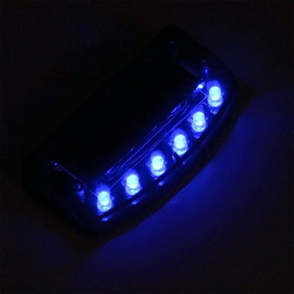 6 LED-varningsljus för bilalarm med sol- och USB-ström, An
