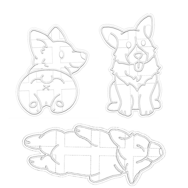 Glad Corgi Plastik Cookie Form (2 stk.)