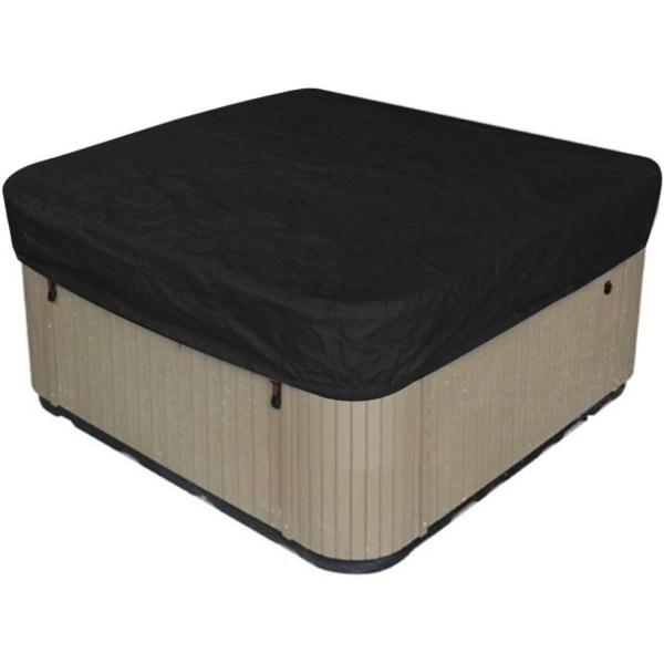 Have Cover til Udendørs Spa 218*218*30cm Sort, 2100D Oxford Stof