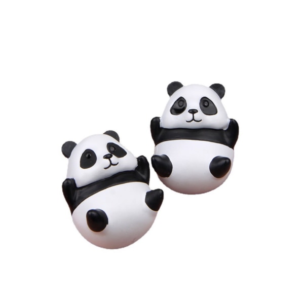 (stil 23) 3 Panda Resin Magnetisk Kylskåpsmagnet