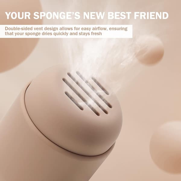 2 st Khaki Makeup Sponge Holder, Silikon Resväska för Skönhetssvampar