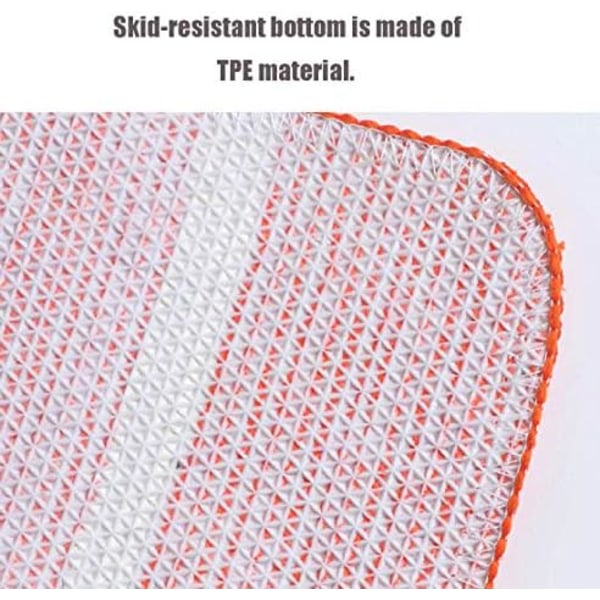 40x60cm Farverig Stribet Bademåtte Halvrund Mikrofiber Skridsikker og Absorberende til Badekar, Brusebad, Badeværelse, Køkken, E