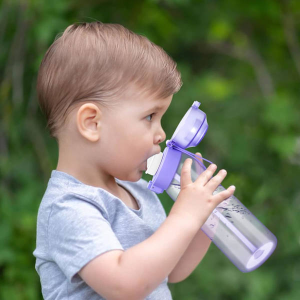 Luftvattenflaska med smakpod 650ML Smakvattenflaska Startset Fruktsmak Vatten C Purple