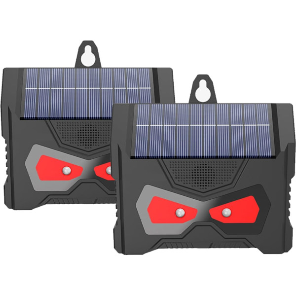 Repellent for Cats Ultrasonic (Pack of 2), Solar Powered Predator Eye