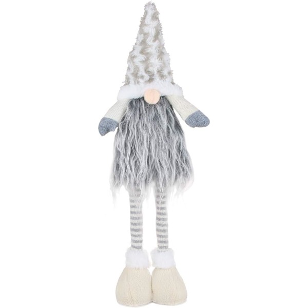 Hvid Julepynt Julemand GNOME Tomte 57cm Høj, Do