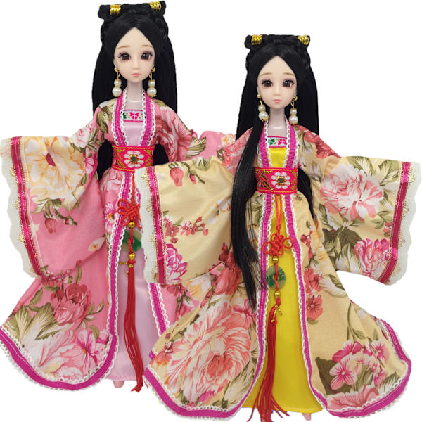 4 set prinsessklänningar till Barbie-dockor, 180 cm kläder, lämpliga för 30 cm Barbie-dockor, fashionabla kläder