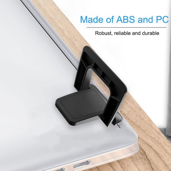 2 st Mini Laptop Stativ Osynlig Dator Tangentbordshållare Ergonomisk ABS Bärbar Stativ Fol