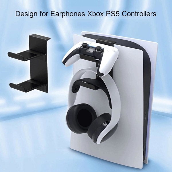 PS5-headsetställ, löstagbar stabil spelkonsol, hörlurshållare, PS5-hörlurar väggfäste, PS5 He
