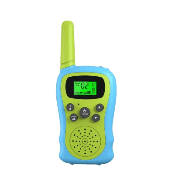 Sæt med 1 walkie talkies til børn, med tastaturlås, 10 ringetoner, langdistancebrug, fra 3 år og opefter, Bl