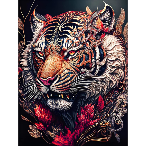 (30x40cm) 5D- diamond painting Tiger 3